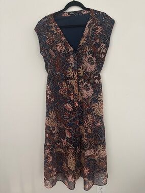 Madewell Lily Sea Floral Midi Dress Size 6